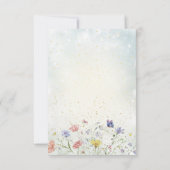 Boho Wildflower Rustic Green Wedding RSVP Card (Rückseite)