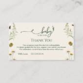 Boho Wildflower Thank You Enclosure Card  Begleitkarte (Vorderseite)