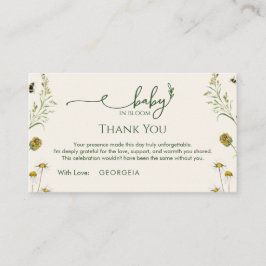 Boho Wildflower Thank You Enclosure Card Begleitkarte