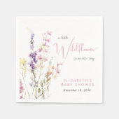 Boho Wildflower Watercolor Baby Shower Napkins Serviette (Vorderseite)