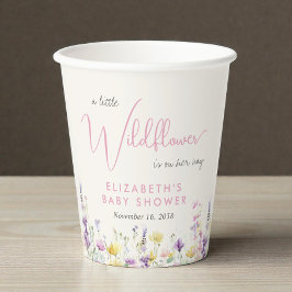 Boho Wildflower Watercolor Baby Shower Pappbecher
