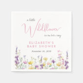Boho Wildflower Watercolor Baby Shower Serviette (Vorderseite)
