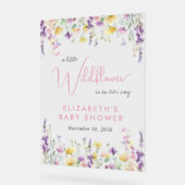 Boho Wildflower Watercolor Baby Shower Welcome Acrylschild (Winkel)