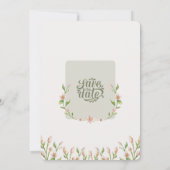 Boho Wildflower Watercolor Botanical Sage Wedding  Einladung (Rückseite)