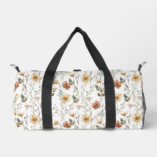 Boho Wildflower Watercolor Duffle Bag (Vorderseite)