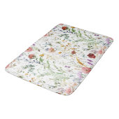 Boho Wildflower Watercolor Spring  Flower Badematte (Schrägansicht)