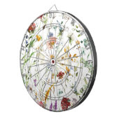 Boho Wildflower Watercolor Spring  Flower Dartscheibe (Vorderseite rechts)