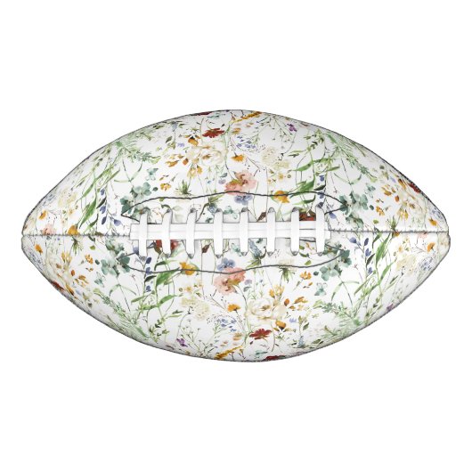 Boho Wildflower Watercolor Spring  Flower Football (Vorderseite)
