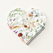 Boho Wildflower Watercolor Spring  Flower Notizblock (Rückseite)