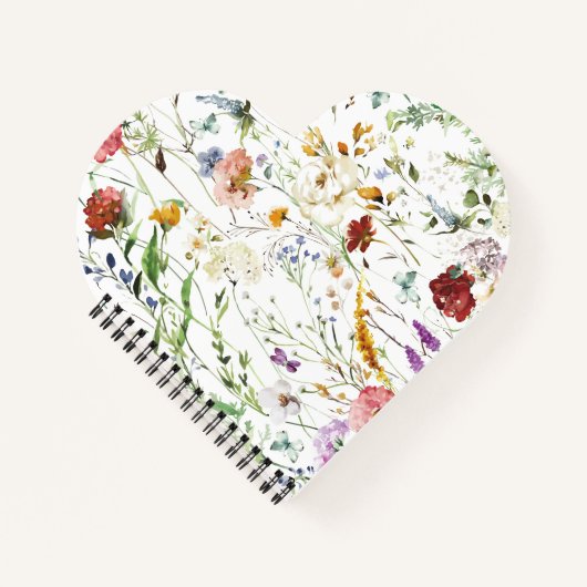 Boho Wildflower Watercolor Spring  Flower Notizblock (Vorderseite)
