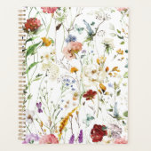 Boho Wildflower Watercolor Spring  Flower Planer (Vorderseite)