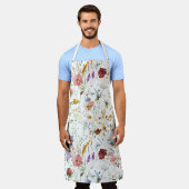 Boho Wildflower Watercolor Spring  Flower Schürze (Getragen)