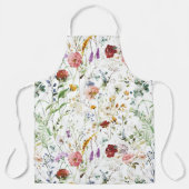 Boho Wildflower Watercolor Spring  Flower Schürze (Vorderseite)
