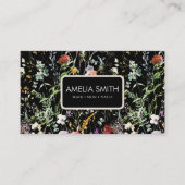 Boho Wildflower Watercolor Spring  Flower Visitenkarte (Vorderseite)