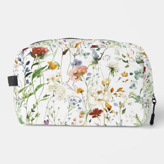 Boho Wildflower Watercolor Spring  Flower Waschbeutel (Vorderseite)