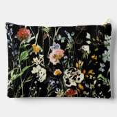 Boho Wildflower Watercolor Spring  Flower Zubehörtasche (Rückseite)