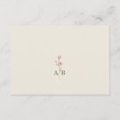 Boho Wildflower Wedding Details Begleitkarte (Rückseite)