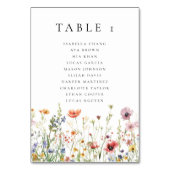 Boho Wildflower Wedding  Table Number Tischnummer (Vorderseite)