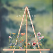 Boho Wildflower Wedding Welcome Acrylschild (Neutral)