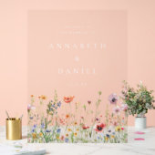 Boho Wildflower Wedding Welcome Acrylschild (Hochzeit)