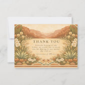 Boho-Wildflower-Wüstenhochzeit Dankeskarte (Vorderseite)