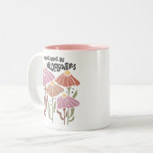 Boho Wildflower You Belong Among The Wildflowers Zweifarbige Tasse (Vorderseite Links)
