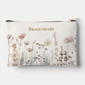 Boho Wildflowers Bridesmaid Makeup Cosmetic Zubehörtasche (Rückseite)