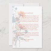 Boho Wildflowers Bunch Photo Modern Arch Graduate Dankeskarte (Rückseite)