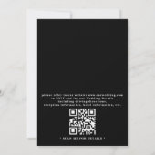 Boho Wildflowers Elegant Modern QR Code Wedding Einladung (Rückseite)