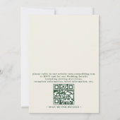 Boho Wildflowers Mushroom Magic QR Code Wedding Einladung (Rückseite)