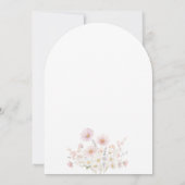 Boho Wildflowers Spring Summer Sage green Wedding Einladung (Rückseite)