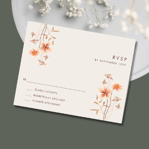 Boho Wildlfower Rustic Outdoor Wedding RSVP