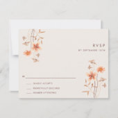 Boho Wildlfower Rustic Outdoor Wedding RSVP (Vorderseite)