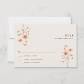 Boho Wildlfower Rustic Outdoor Wedding RSVP Karte (Vorderseite)