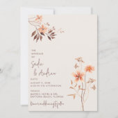 Boho Wildlfower Rustikale Einladung zur Hochzeit i (Vorderseite)
