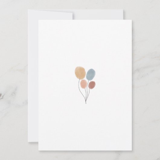 Boho-Wildtier Einladung zum Geburtstag (Rückseite)