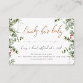 Boho Winter Baby Dusche | Bücher für Babyanfragen Begleitkarte (Vorderseite)