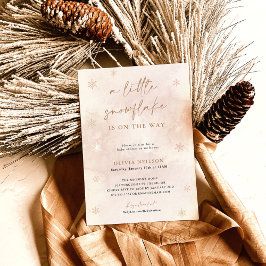 Boho Winter Baby Dusche | Snowflake Wonderland Einladung