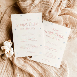 Boho Winter Baby Dusche | Snowflake Wonderland Inv Einladung