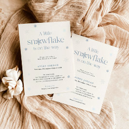Boho Winter Baby Shower | Snowflake Wonderland Einladung