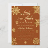 Boho Winter Baby Showflake Wonderland Einladung (Vorderseite)