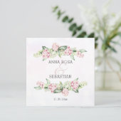 *~* Boho Winter Berry AR12 QR UAWG Wedding Einladung (Stehend Vorderseite)