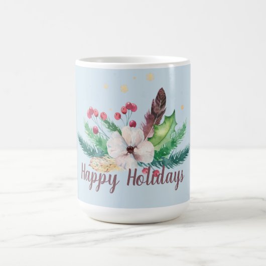 Boho Winter Bouquet individuell anpassbar Kaffeetasse (Mittel)
