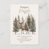 Boho Winter Christmas Baby Shower Diapper Raffle Begleitkarte (Vorderseite)