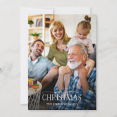 Boho Winter Citrus Merry Christmas Script Foto Ho Feiertagskarte (Vorderseite)