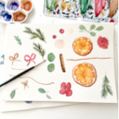 Boho Winter Dried Citrus Floral Brautparty Dankeskarte