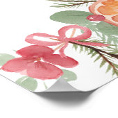 Boho Winter Dried Citrus Floral Bridal Empfang Poster (Ecke)