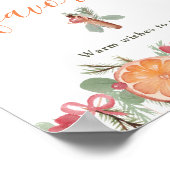 Boho Winter Dried Citrus Floral Bridal favorisiert Poster (Ecke)