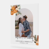Boho winter Floral Wedding Foto Akryllisches Zeich Acrylschild (Winkel)