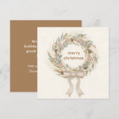 Boho Winter Garden Christmas Feiertagskarte (Vorne/Hinten)